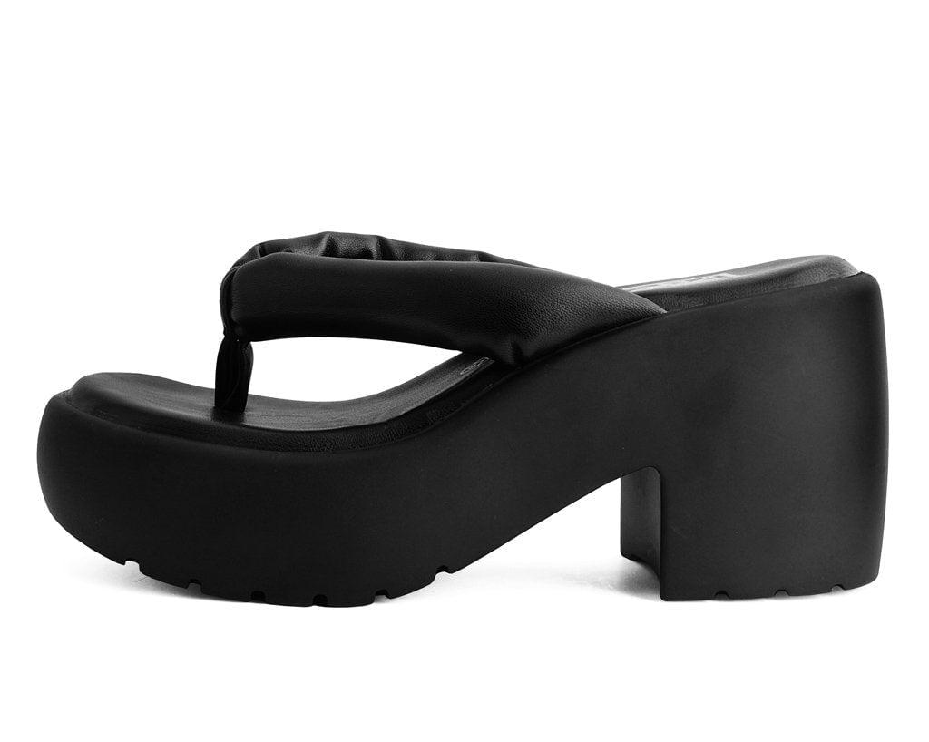 A9960L Black Strappy Bubble Heel