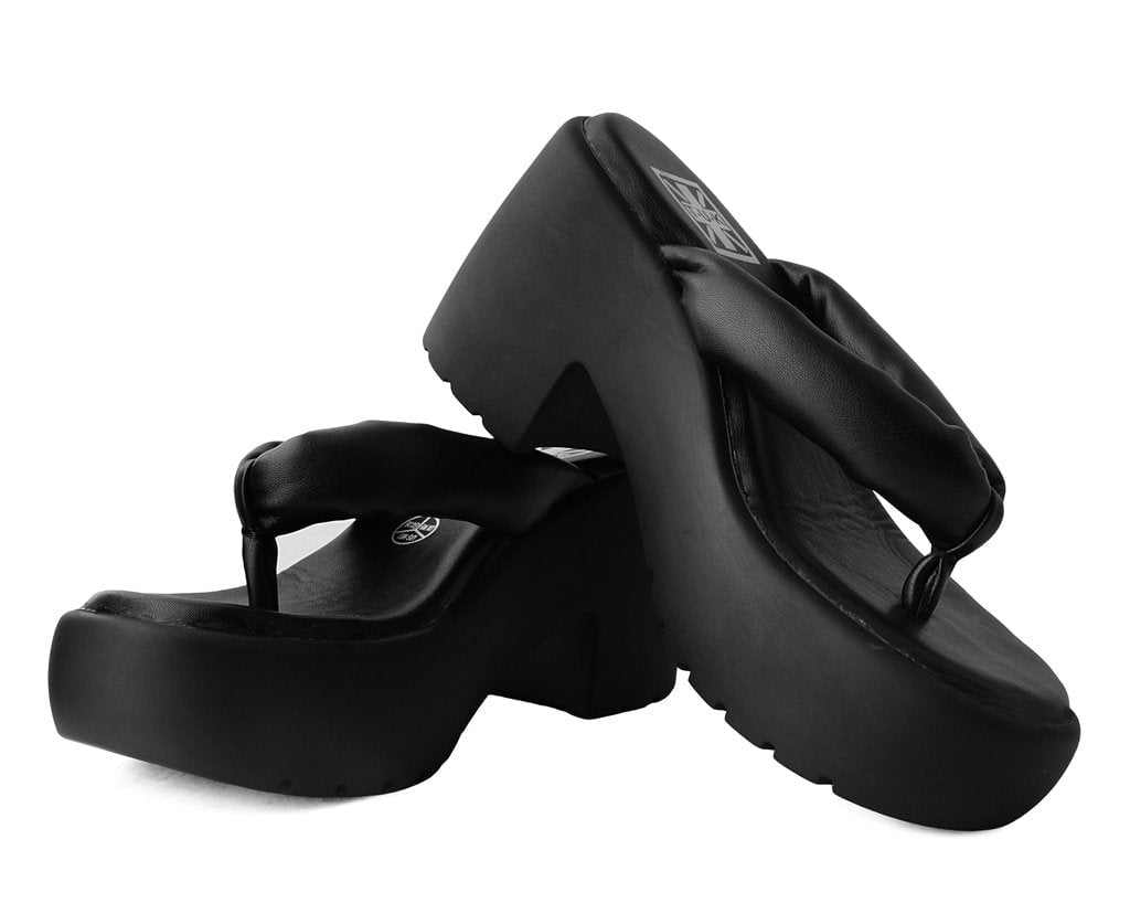 A9960L Black Strappy Bubble Heel