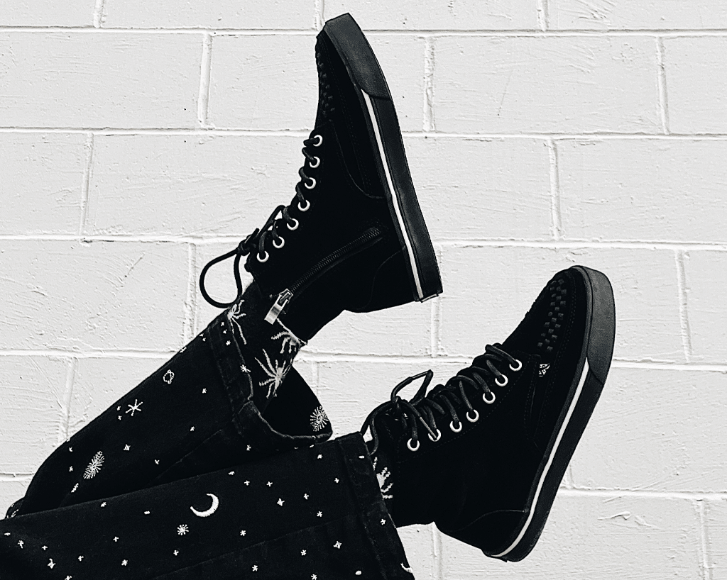 A3092 Black Suede 8-Eye Sneaker Boot