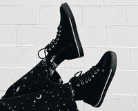 A3092 Black Suede 8-Eye Sneaker Boot