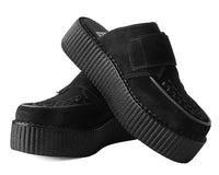 V3177L Black Suede Creeper Mule
