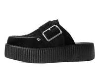 V3177L Black Suede Creeper Mule