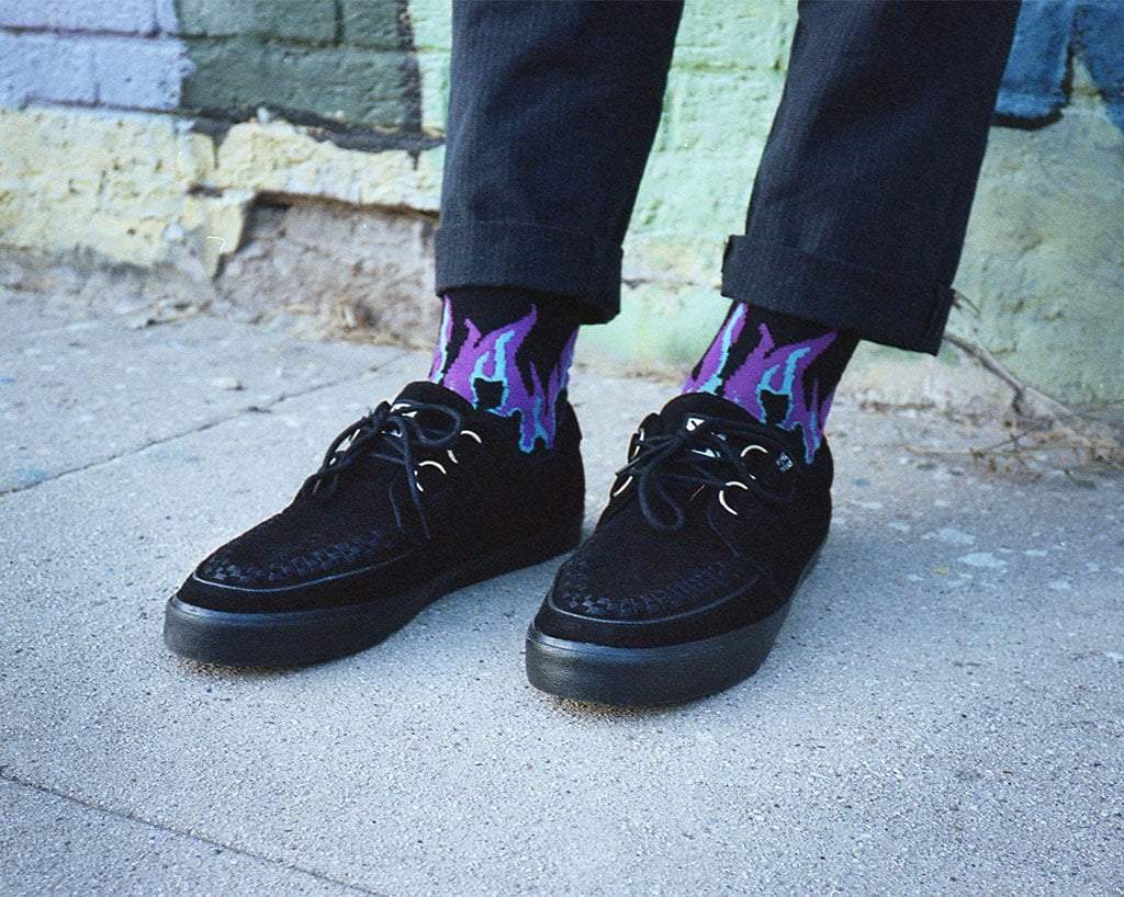 A9178 Black Suede D-Ring Sneaker
