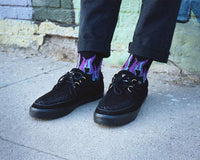 A9178 Black Suede D-Ring Sneaker