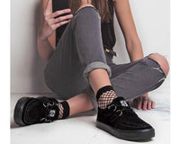 A9178 Black Suede D-Ring Sneaker
