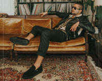 Black Suede Penny Loafer Viva Low Creeper - T.U.K.F9982-03