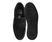 Black Suede Penny Loafer Viva Low Creeper - T.U.K.F9982-03