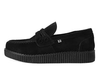 Black Suede Penny Loafer Viva Low Creeper - T.U.K.F9982-03