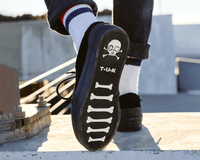 A3136 Black Suede Platform Creeper Sneaker