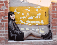 A3136 Black Suede Platform Creeper Sneaker