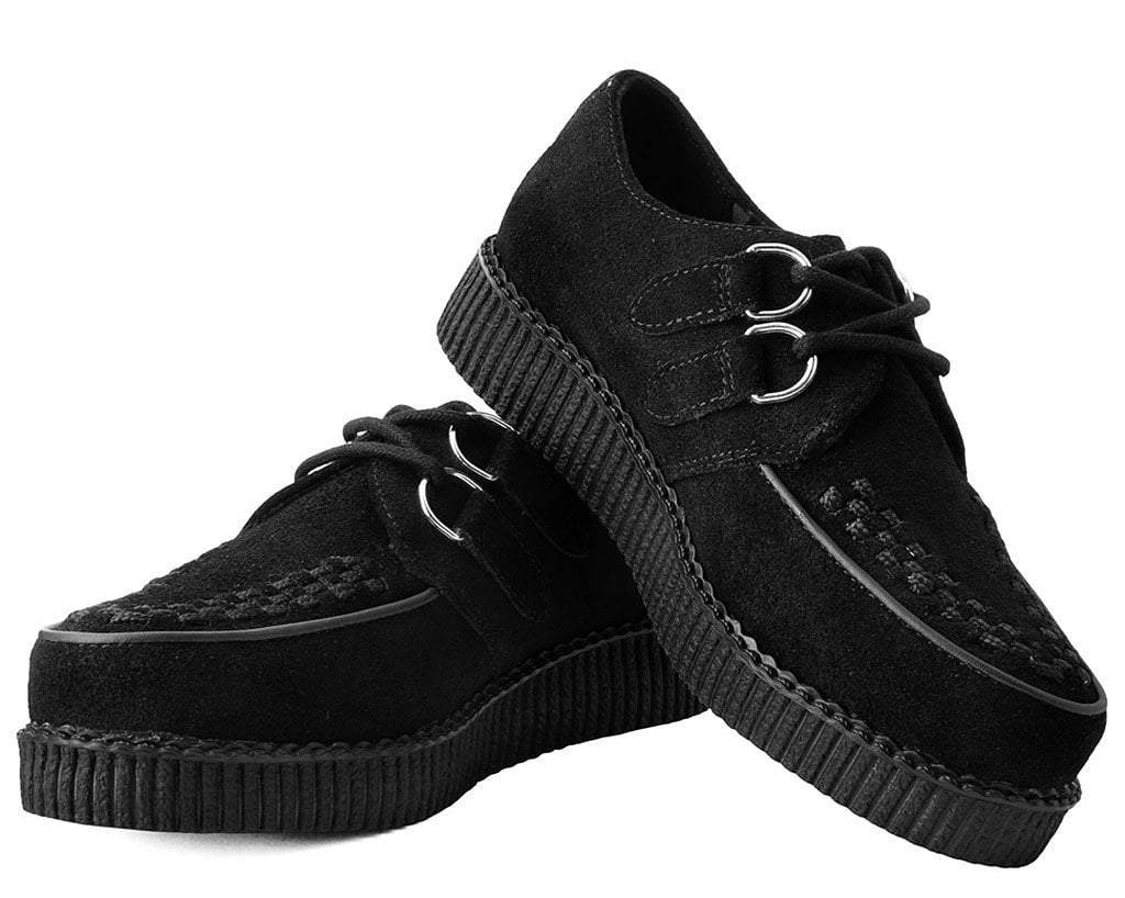 F7270 Black Suede Viva Low Creeper