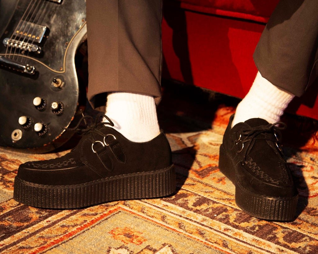 V7757 Black Suede Viva Mondo Creepers