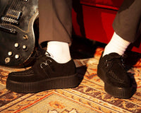 V7757 Black Suede Viva Mondo Creepers