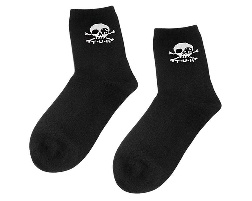TSK1035 Black T.U.K. Skull Logo Men’s Sock TSK1035-OS