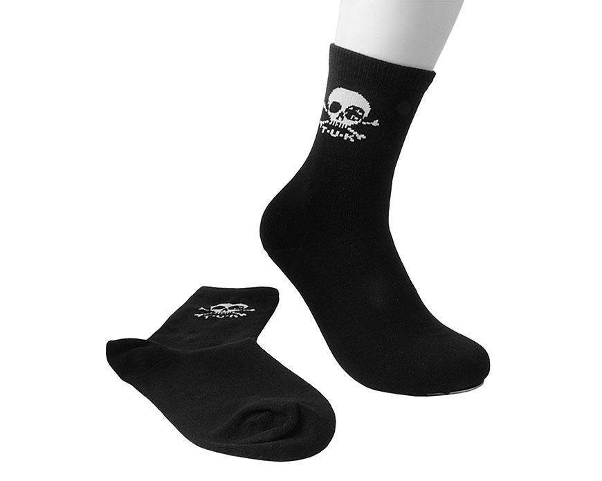TSK1035 Black T.U.K. Skull Logo Men’s Sock TSK1035-OS