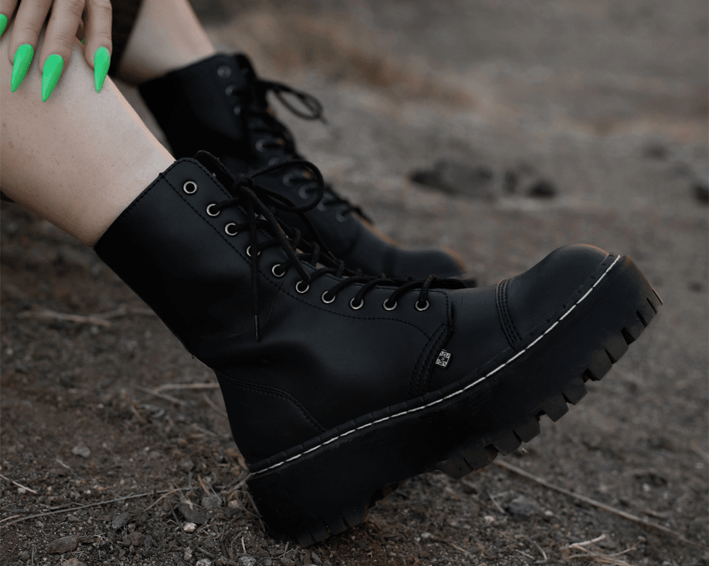 A3116 Black TUKskin™ 10-Eye Double Decker Boot