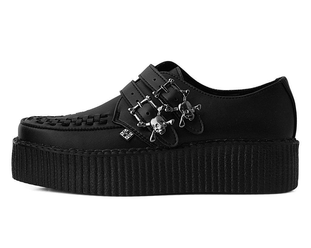 Black TUKskin™ 2 - Buckle Skull Creeper - T.U.K.V9743-03