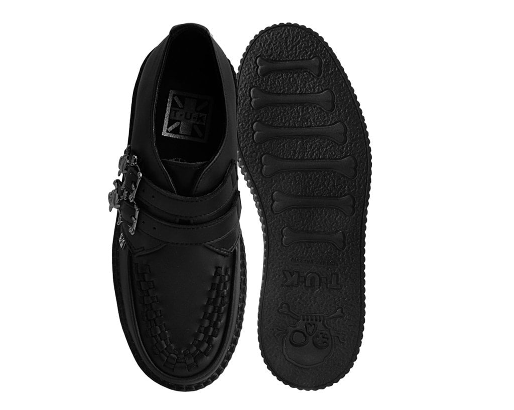 Black TUKskin™ 2 - Buckle Skull Creeper - T.U.K.V9743-03