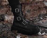 T2323 Black TUKskin™ 3-Buckle Anarchic Airship Boot