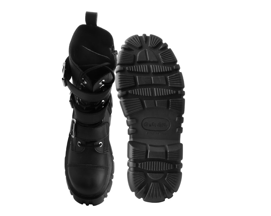 T2323 Black TUKskin™ 3-Buckle Anarchic Airship Boot