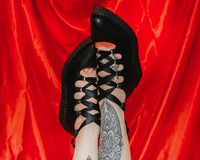 A9768L Black TUKskin™ 5-Loop Ribbon Mary Jane