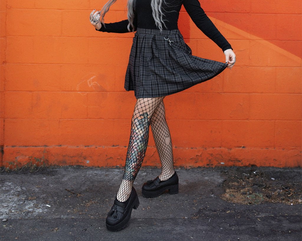 A9938L Black TUKskin™ Fringe Loafer Platform