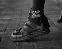 V9577L Black TUKskin™ Gladiator Viva Low Sandal