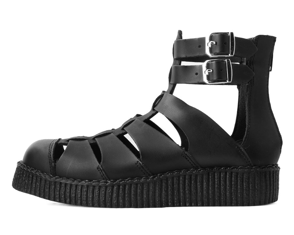 V9577L Black TUKskin™ Gladiator Viva Low Sandal
