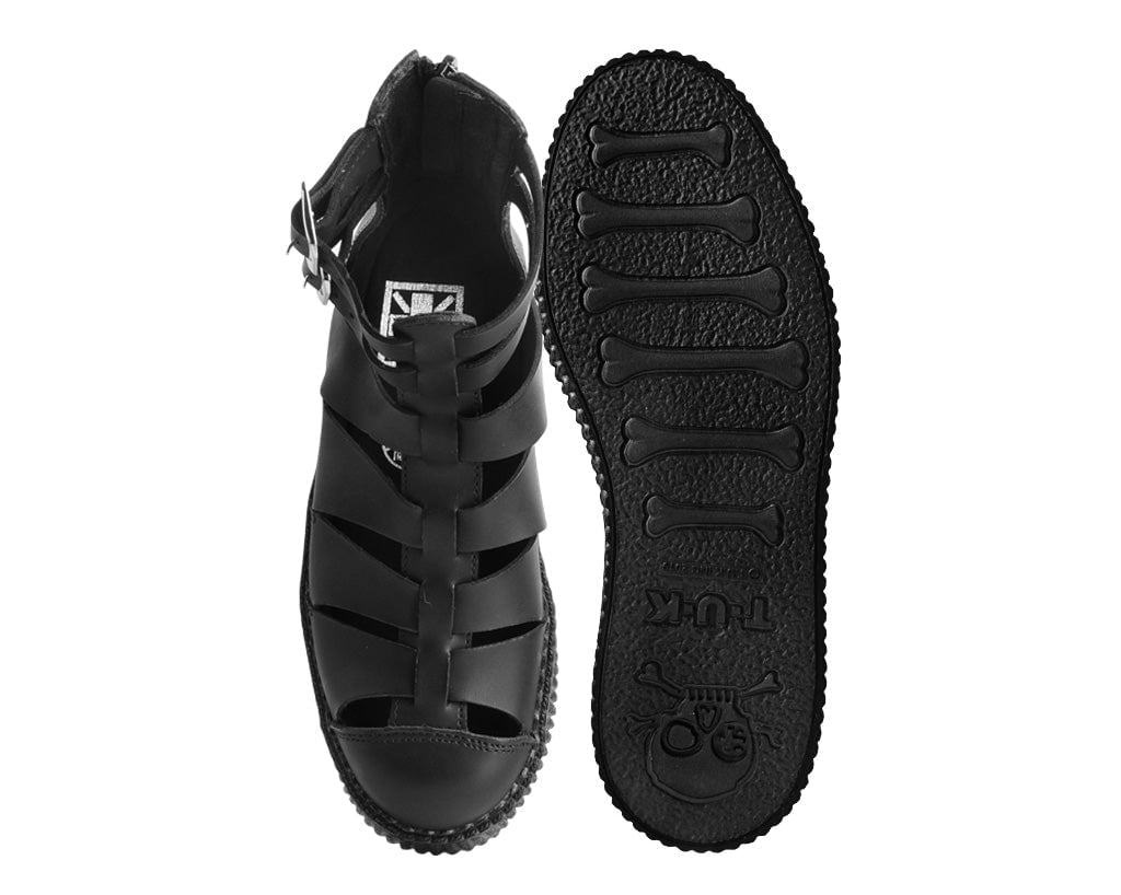 V9577L Black TUKskin™ Gladiator Viva Low Sandal