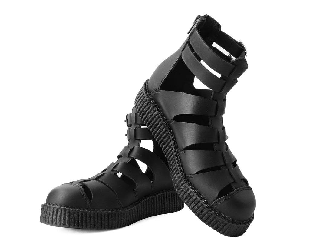 V9577L Black TUKskin™ Gladiator Viva Low Sandal