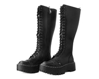 A3117 Black TUKskin™ Knee-high Double Decker Boot