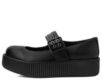 V9595L Black TUKskin™ Mary Jane Viva Mondo Creeper