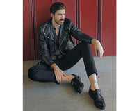 Black TUKskin™ Pointed Buckle Creeper - T.U.K.A9324-03