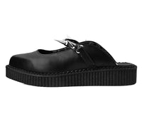 A9769L Black TUKskin™ Spike Strap Pointed Mule