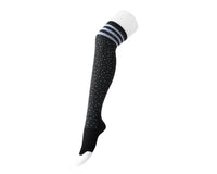 TSK1125 Black Varsity Rhinestone Over-The-Knee Sock TSK1125-OS