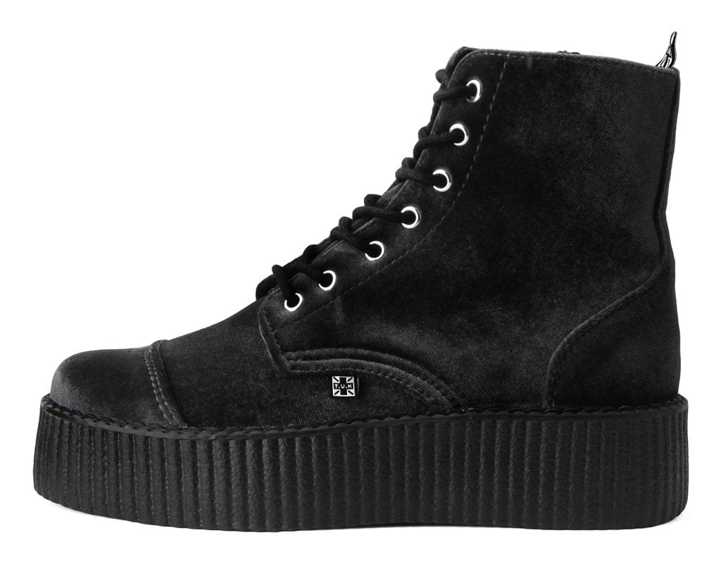 V9758L Black Velvet 7-Eye Viva Mondo Boot