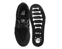 A9983 Black Velvet D-Ring Interlace Sneaker