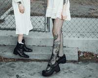 T2301L Black Victorian Anarchic 6-Buckle Pointed Boot