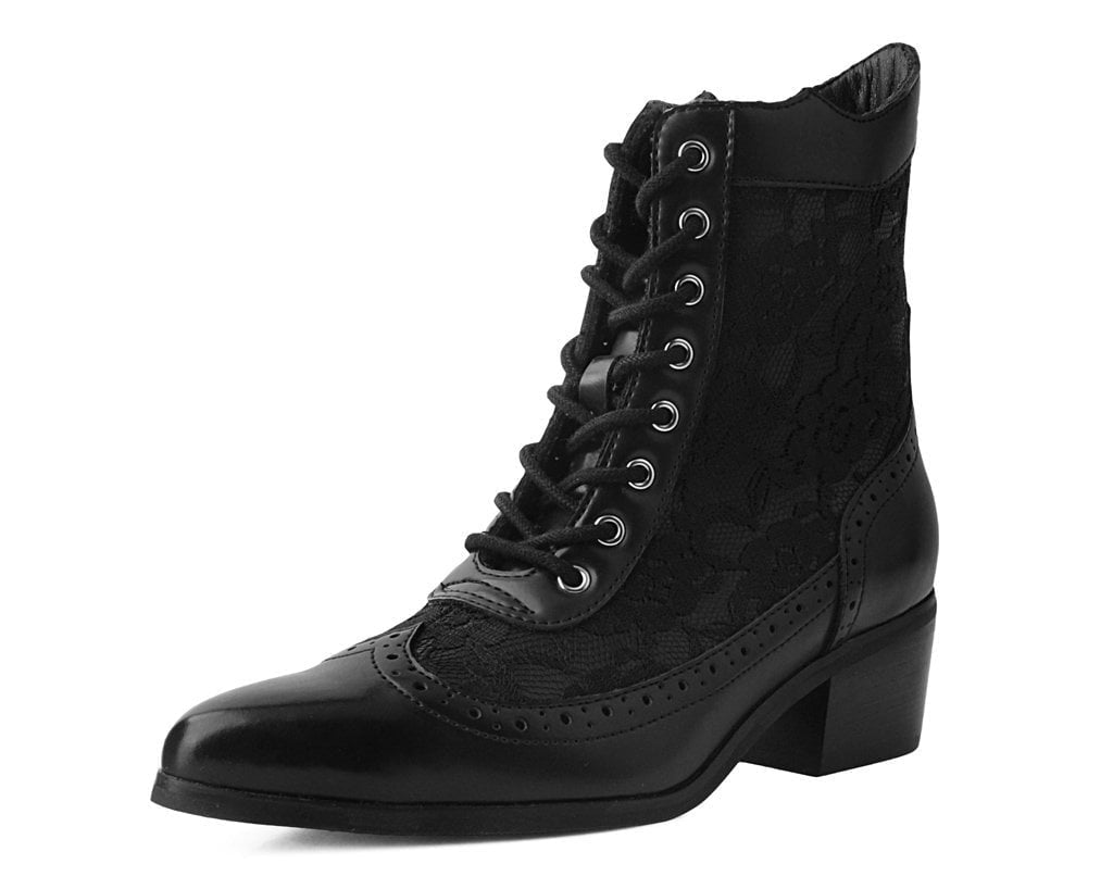 靴 archive leather pointed toe heel boots black-victorian-anarchic-