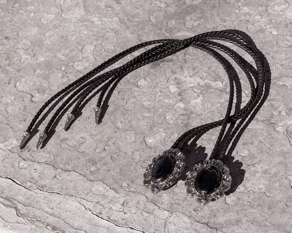 BL01 Black Victorian Bolo Shoe Tie BL01-OS