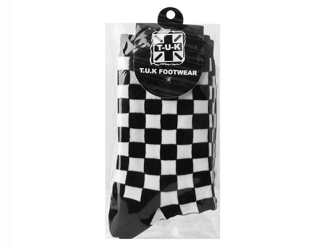TSK1046 Black & White Checker T.U.K. Men’s Sock TSK1046-OS