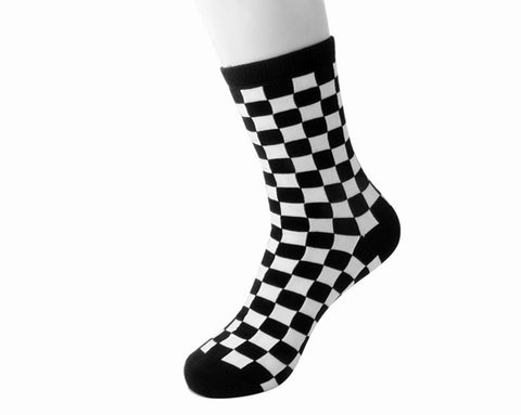 TSK1045 Black & White Checker T.U.K. Women’s Sock TSK1045-OS