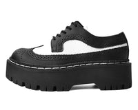 A9885 Black & White Double Decker Brogue