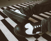 A9885 Black & White Double Decker Brogue