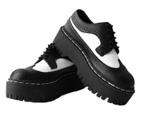 A9885 Black & White Double Decker Brogue