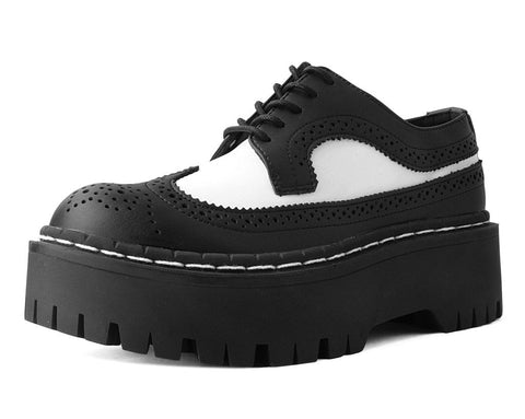 Black & White Double Decker Brogue - T.U.K.A9885-03