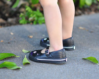 A9725B Black & White Kitty Mary Jane Toddler Sneaker
