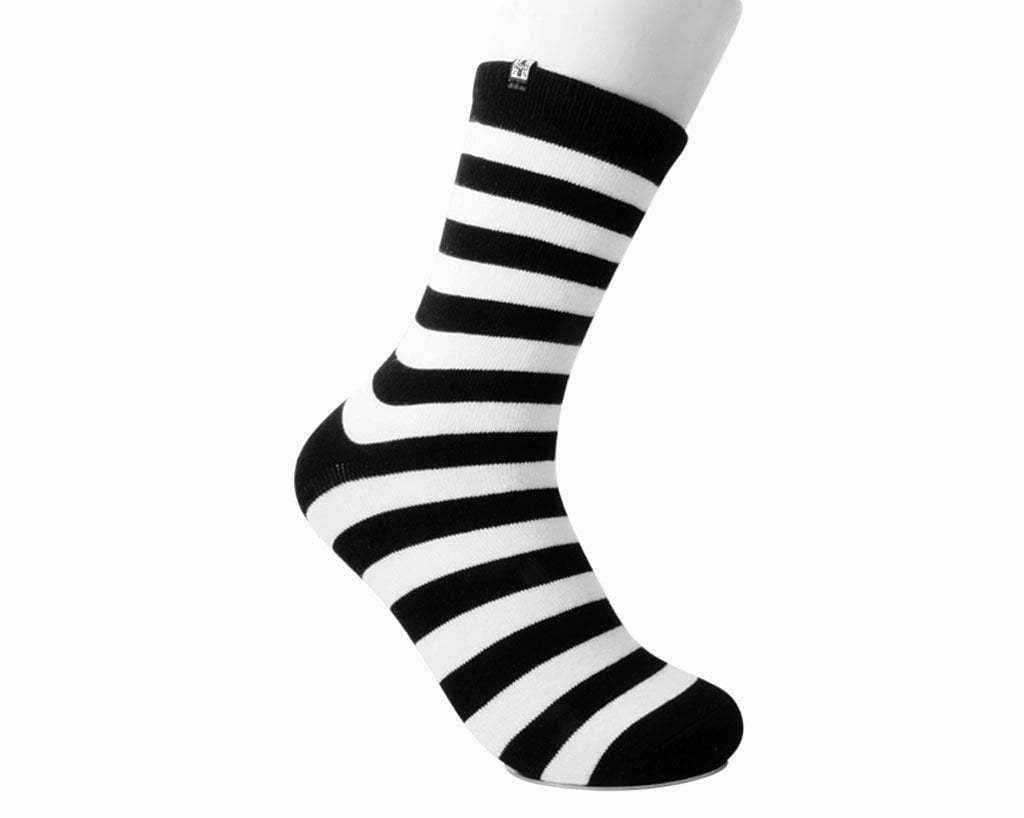 TSK1048 Black & White Stripe T.U.K. Men’s Sock TSK1048-OS