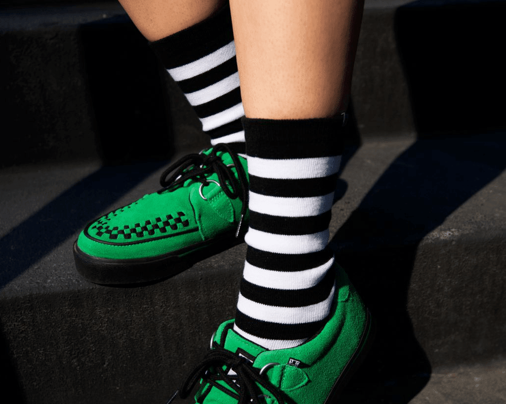 TSK1047 Black & White Stripe T.U.K. Women’s Sock TSK1047-OS