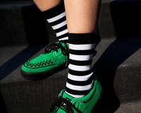 TSK1047 Black & White Stripe T.U.K. Women’s Sock TSK1047-OS